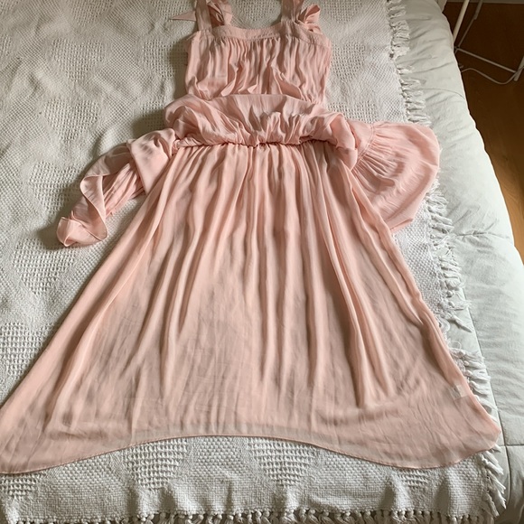 Ramy Brook Mackenzy Midi Summer Dress Powder Pink Extra Small (US4) - Picture 11 of 14